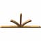 Ekena Millwork Richland Rough Sawn Timber Gable Bracket, Western Red Cedar, 96"W x 44"H x 4"D x 4"F, 11/12 Pitch GBW096X44X0404RIC00RWR - alternate 2